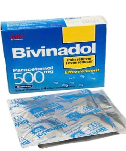 Bivinadol 500 Sủi Paracetamol 500mg BRV (Hộp 16 viên)