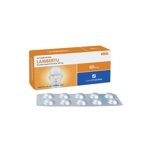 Lambertu Pyridostigmine 60mg Davipharm (Hộp 60 viên)