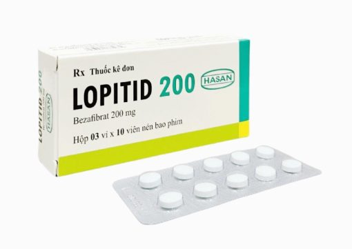 LOPITID 200 Bezafibrat 200mg Hasan (Hộp 30 viên)
