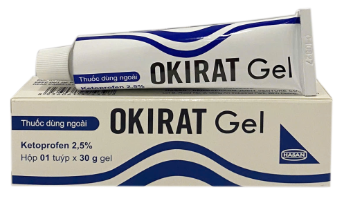 Okirat Gel Ketoprofen 2,5% Hasan (Tuýp 30g)