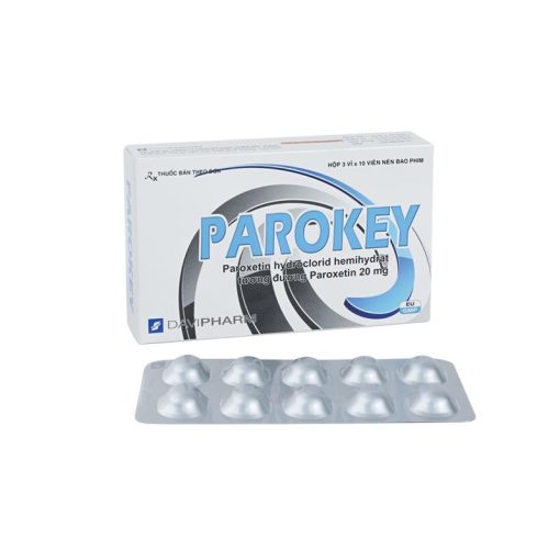 Parokey Paroxetine 20mg Davipharm (Hộp 30 viên)